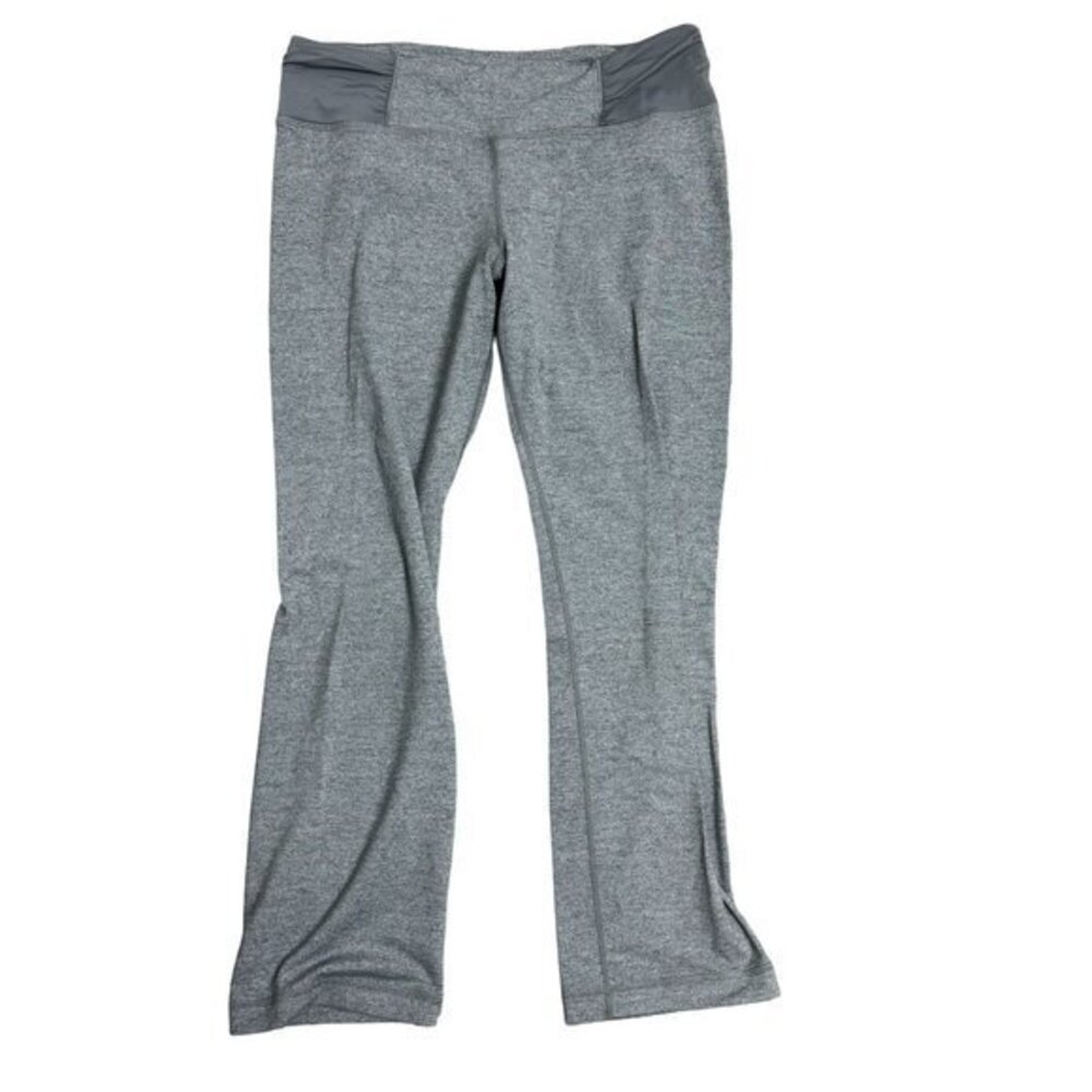 Lululemon Womens Size 10 Gray‎ Leggings Ruched Waist Activewear Flare
